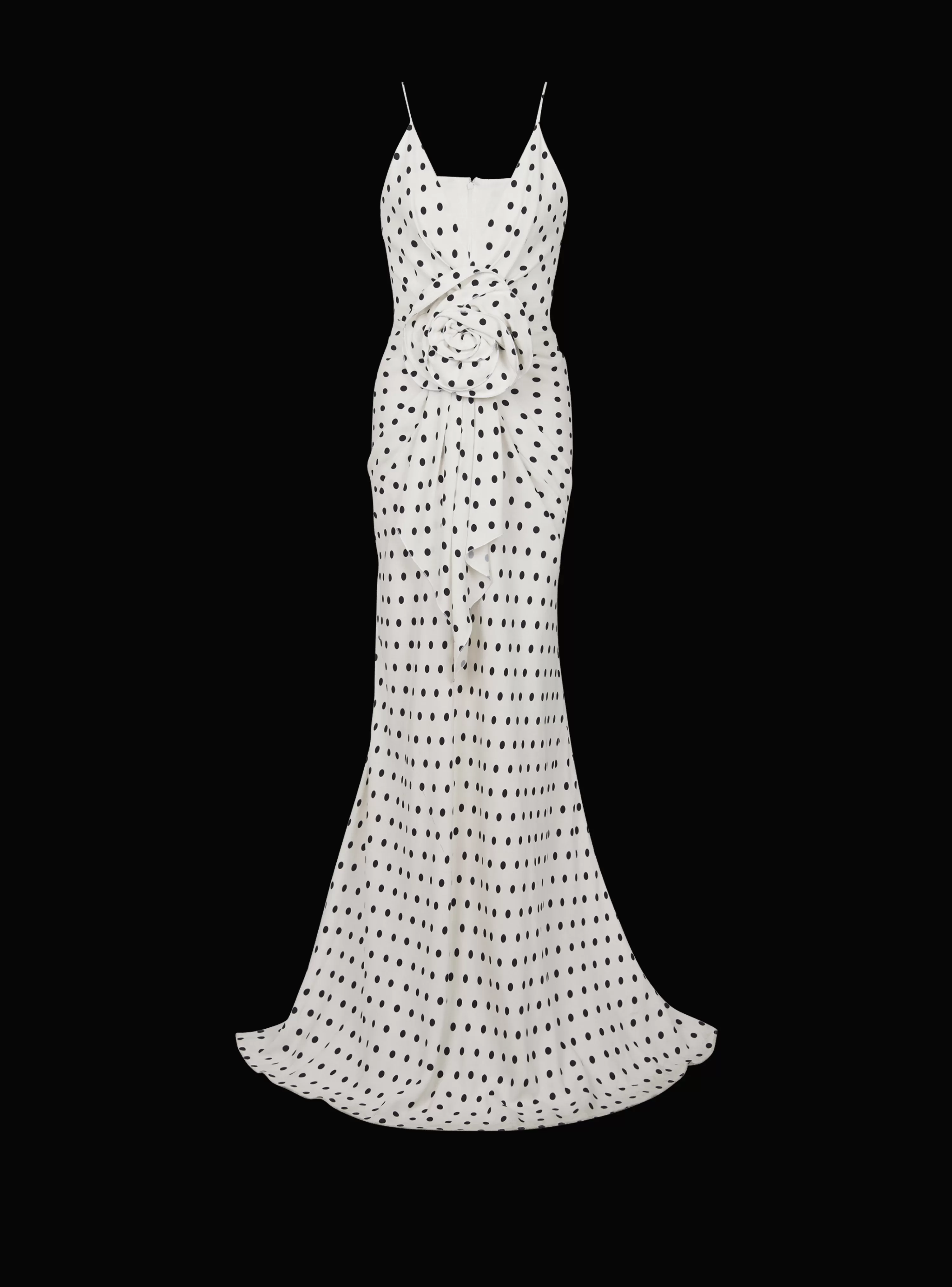 Women Balmain Polka Dots Printed Maxi Dress