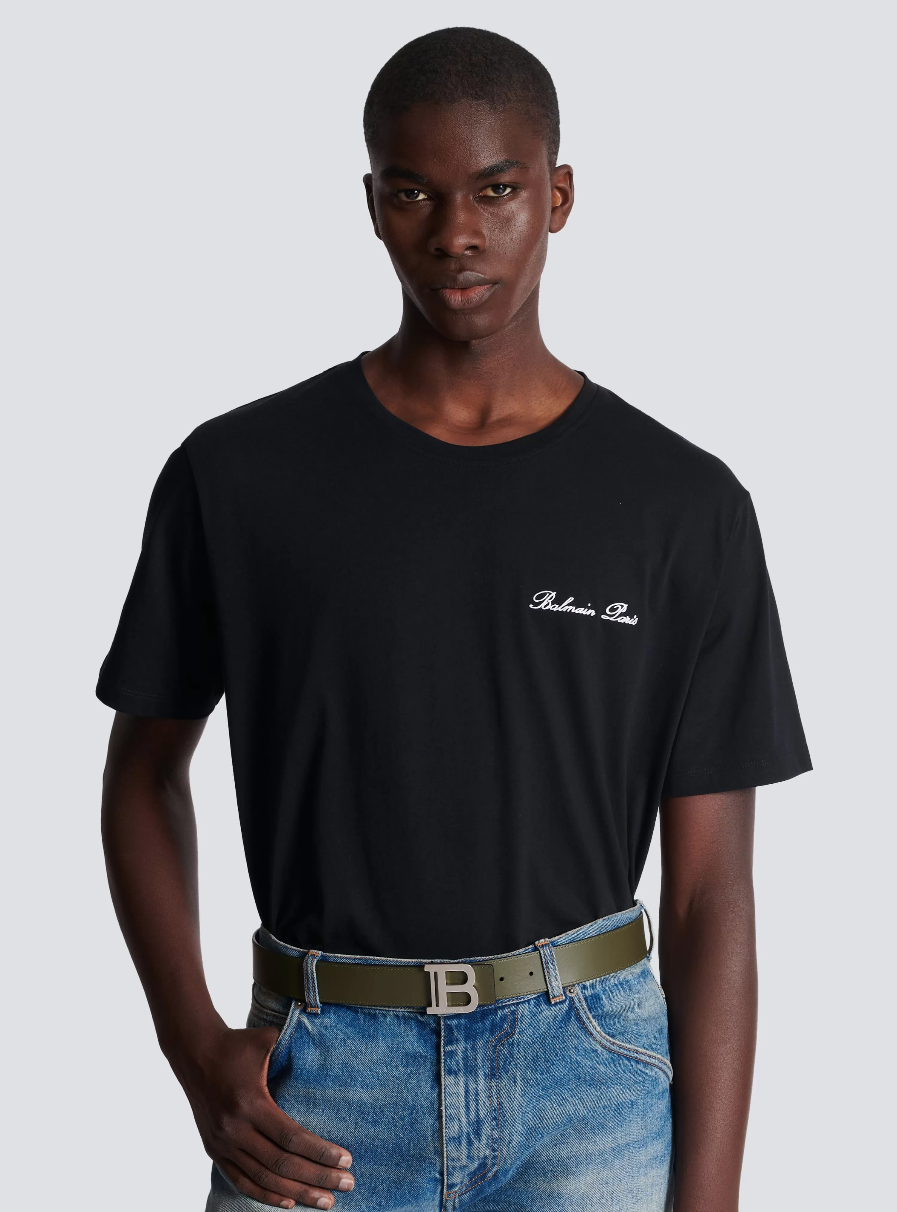 Balmain Reversible Leather B-Belt