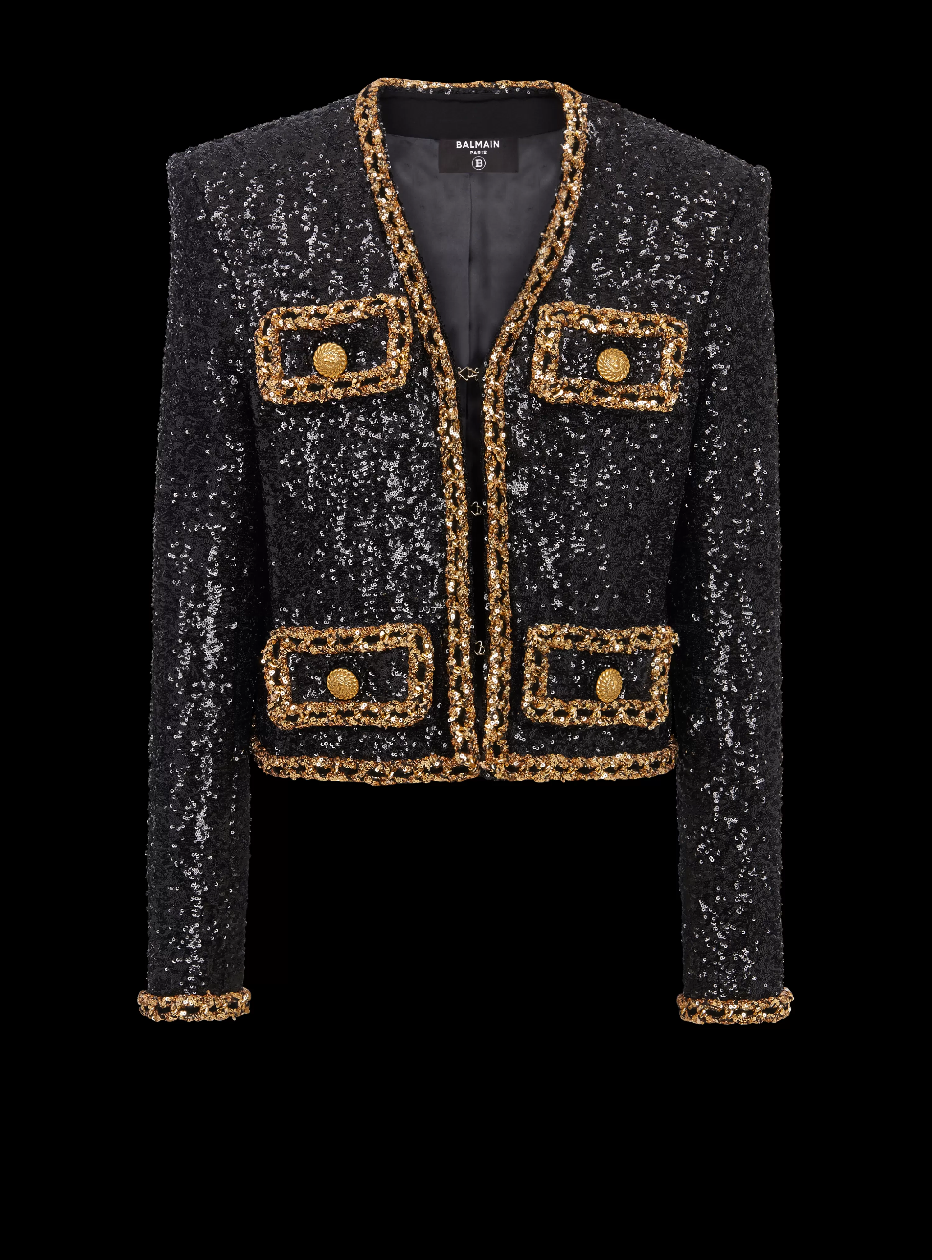 Women Balmain Short Sequin Jacket