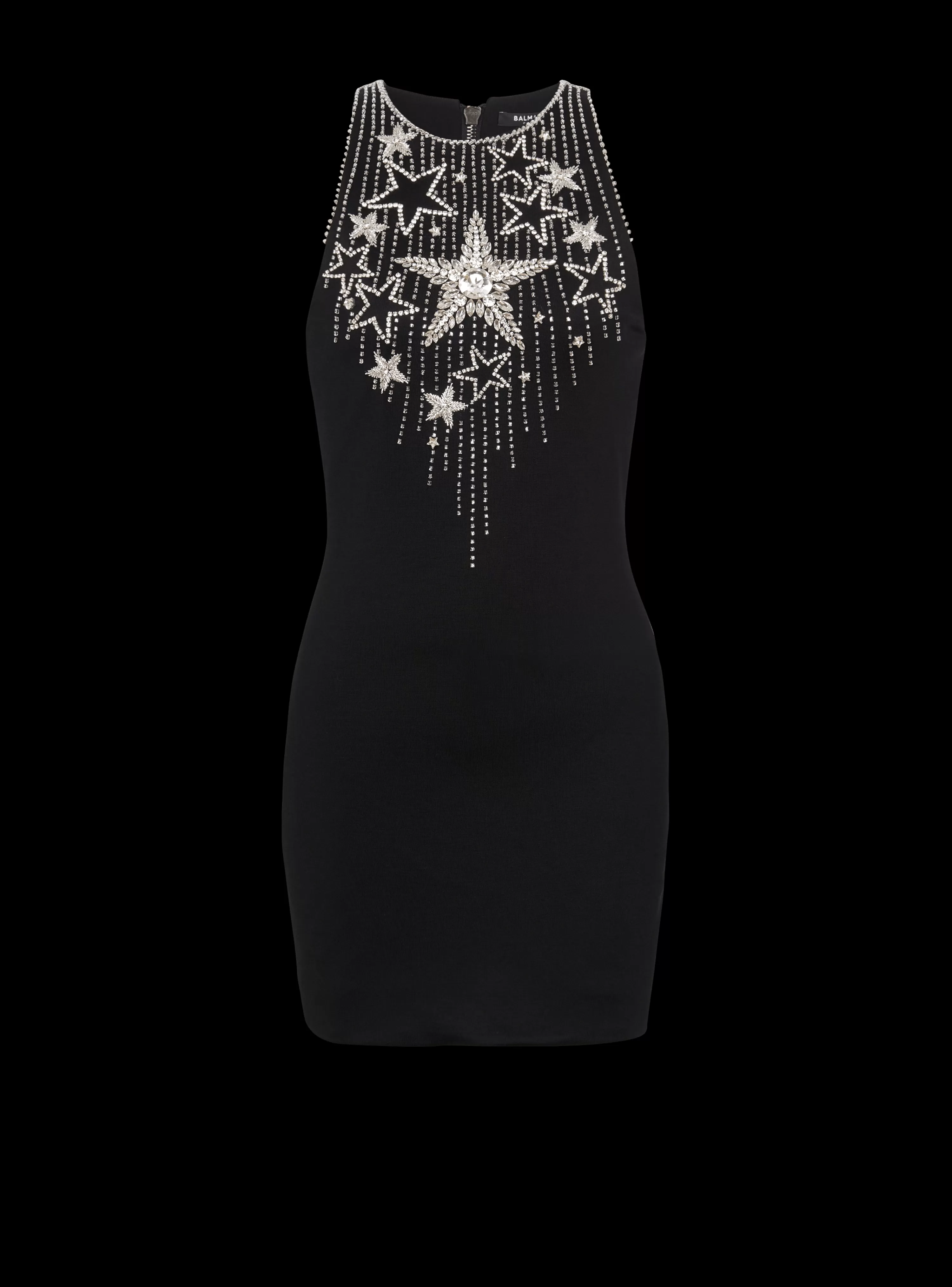 Women Balmain Stars Embroidered Short Dress