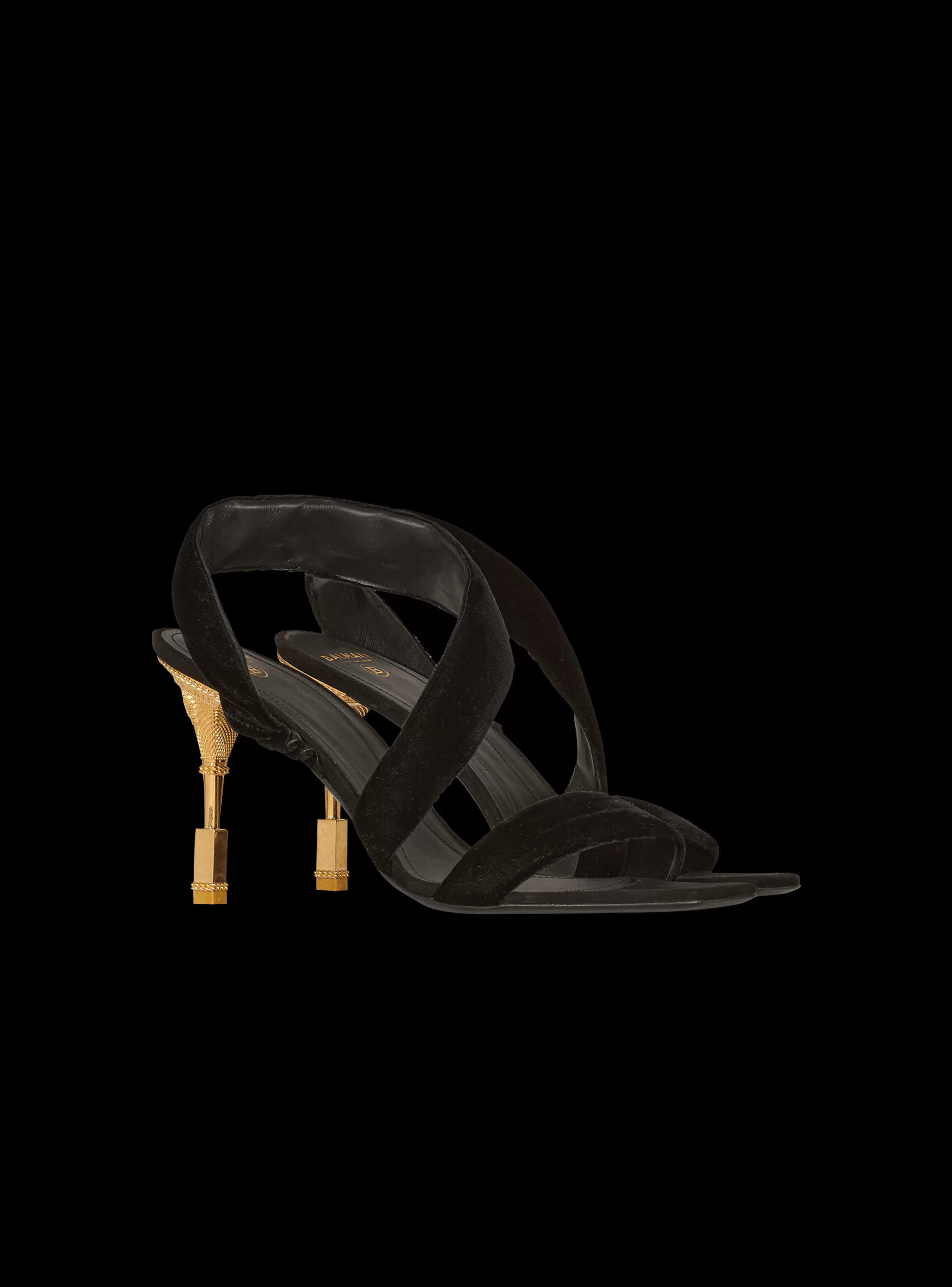 Women Balmain Suede Moneta Sandals