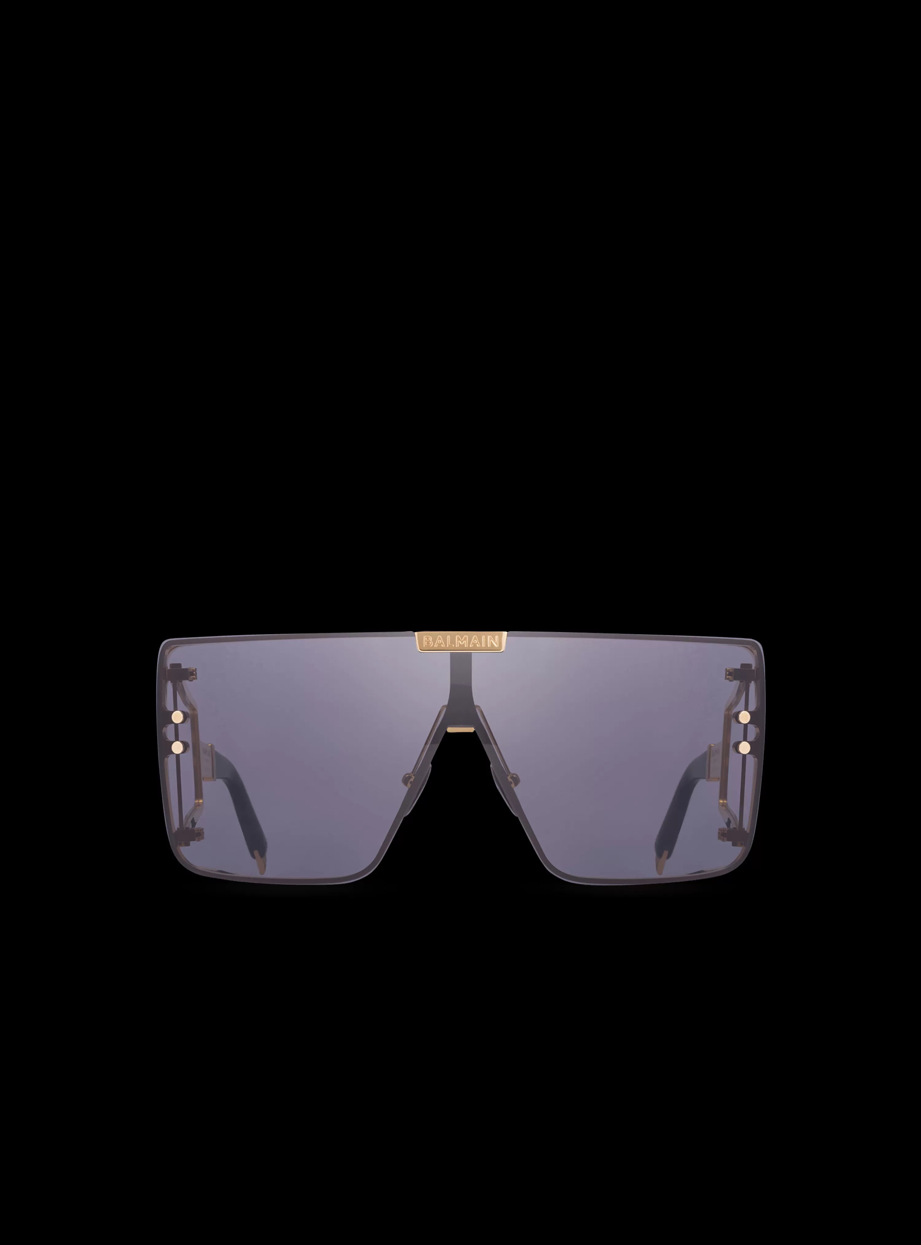 Women Balmain Titanium Shield-shaped Wonder Boy Sunglasses