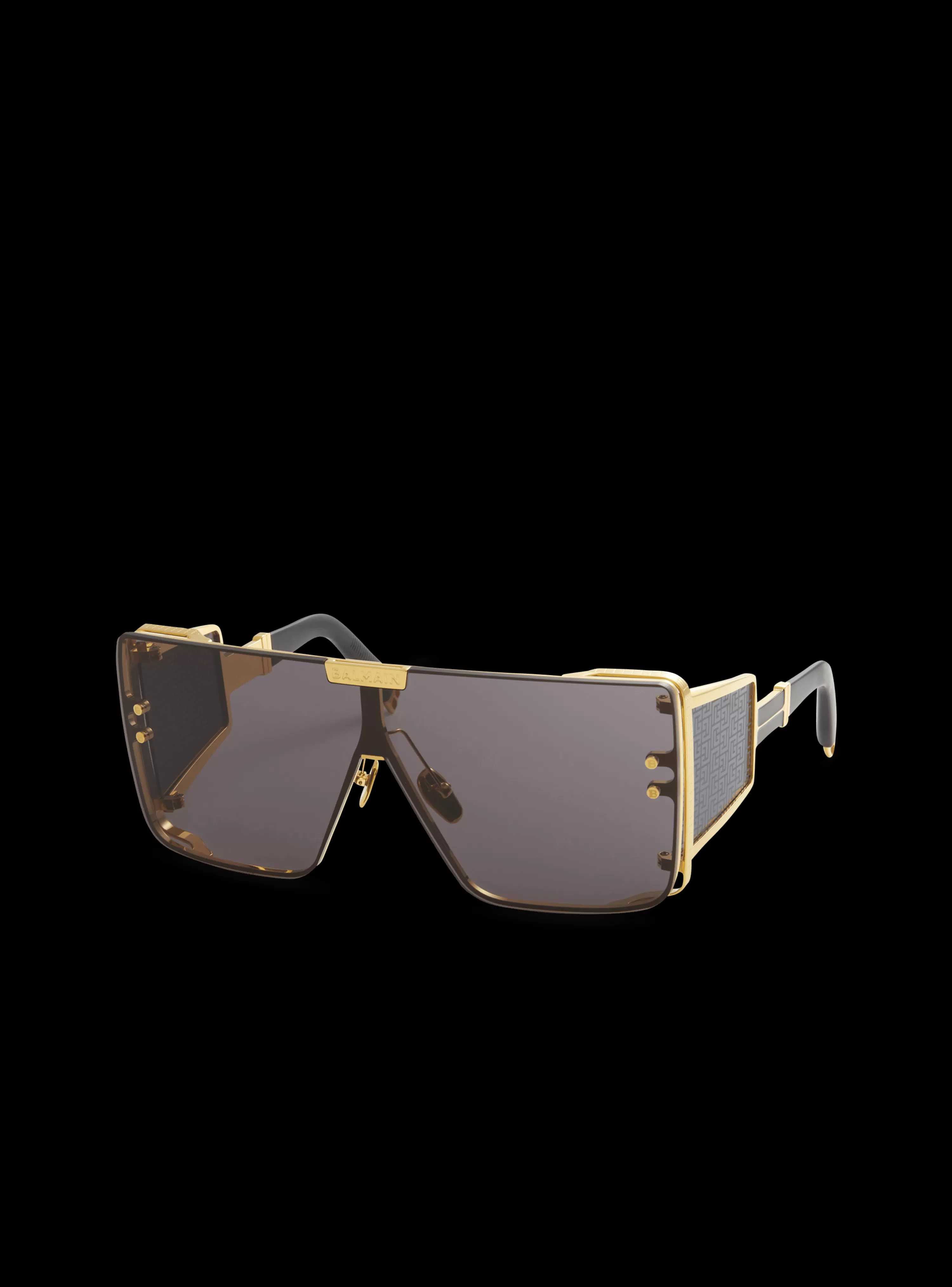 Women Balmain Titanium Shield-shaped Wonder Boy Sunglasses