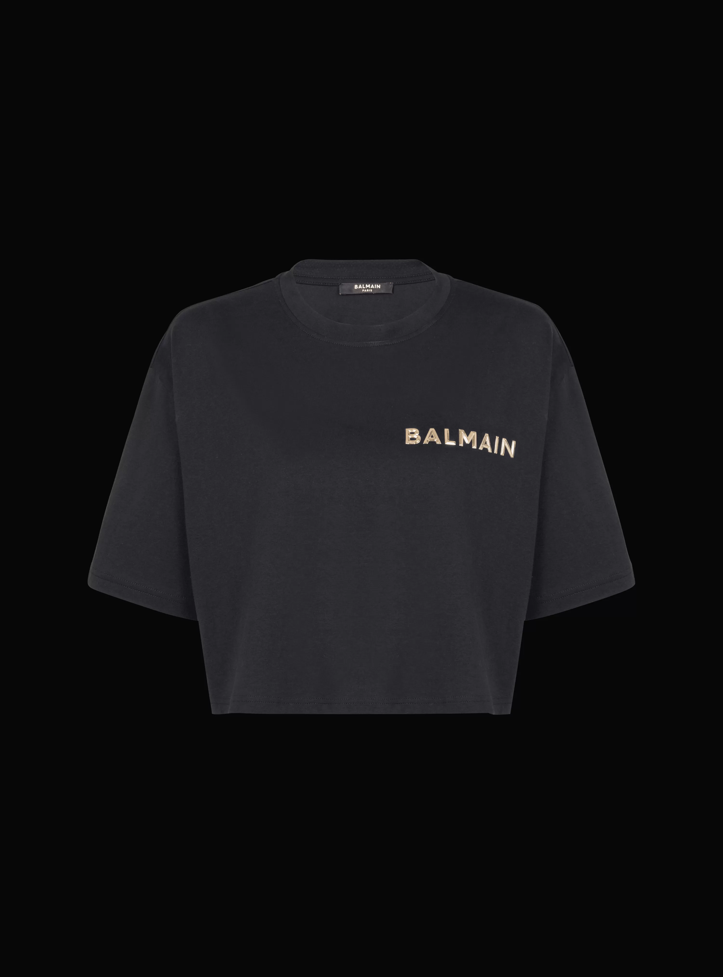 Women Balmain T-shirt With Laminated Logo