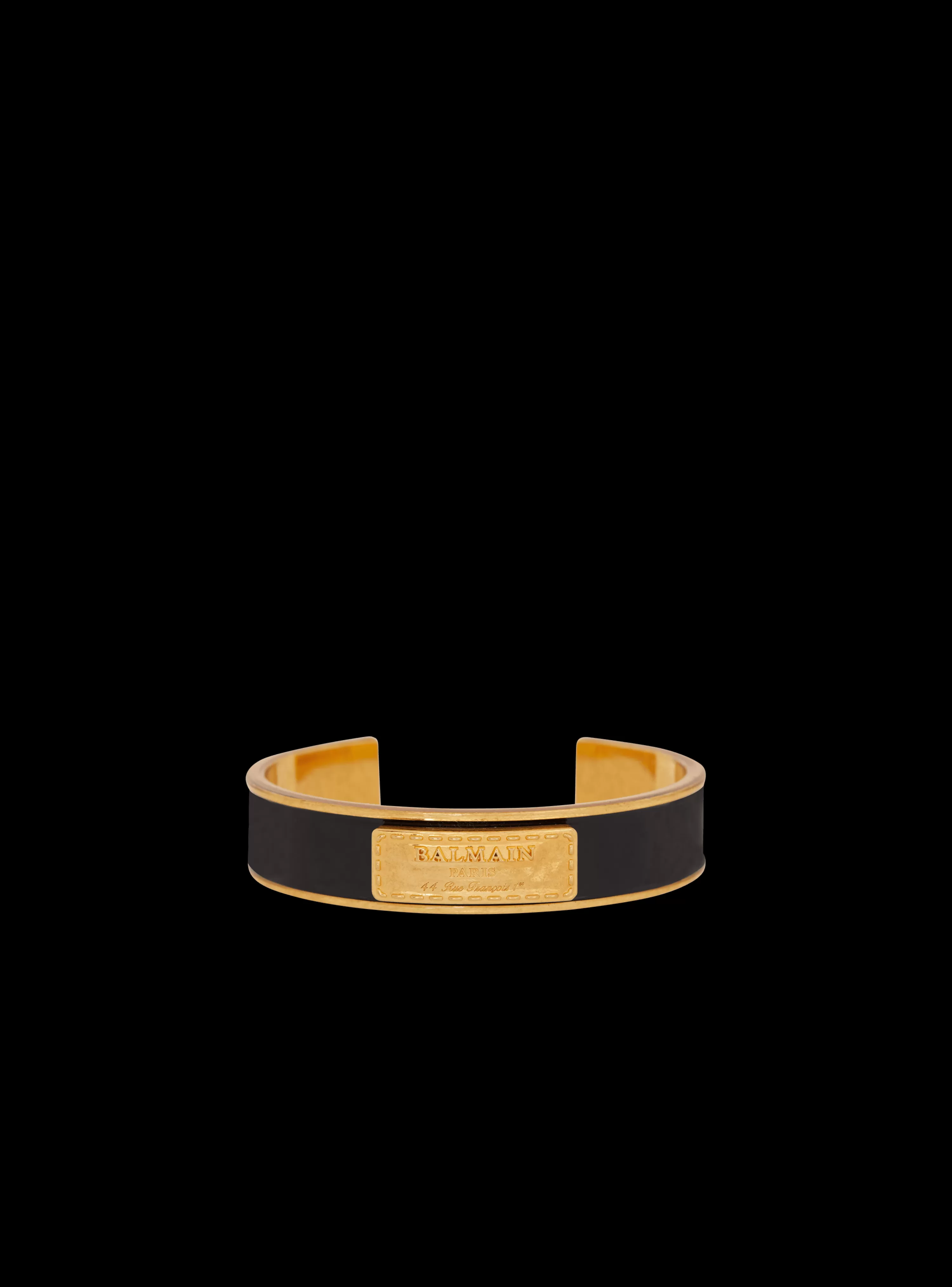 Women Balmain Tubular Signature Bracelet In Brass And Enamel