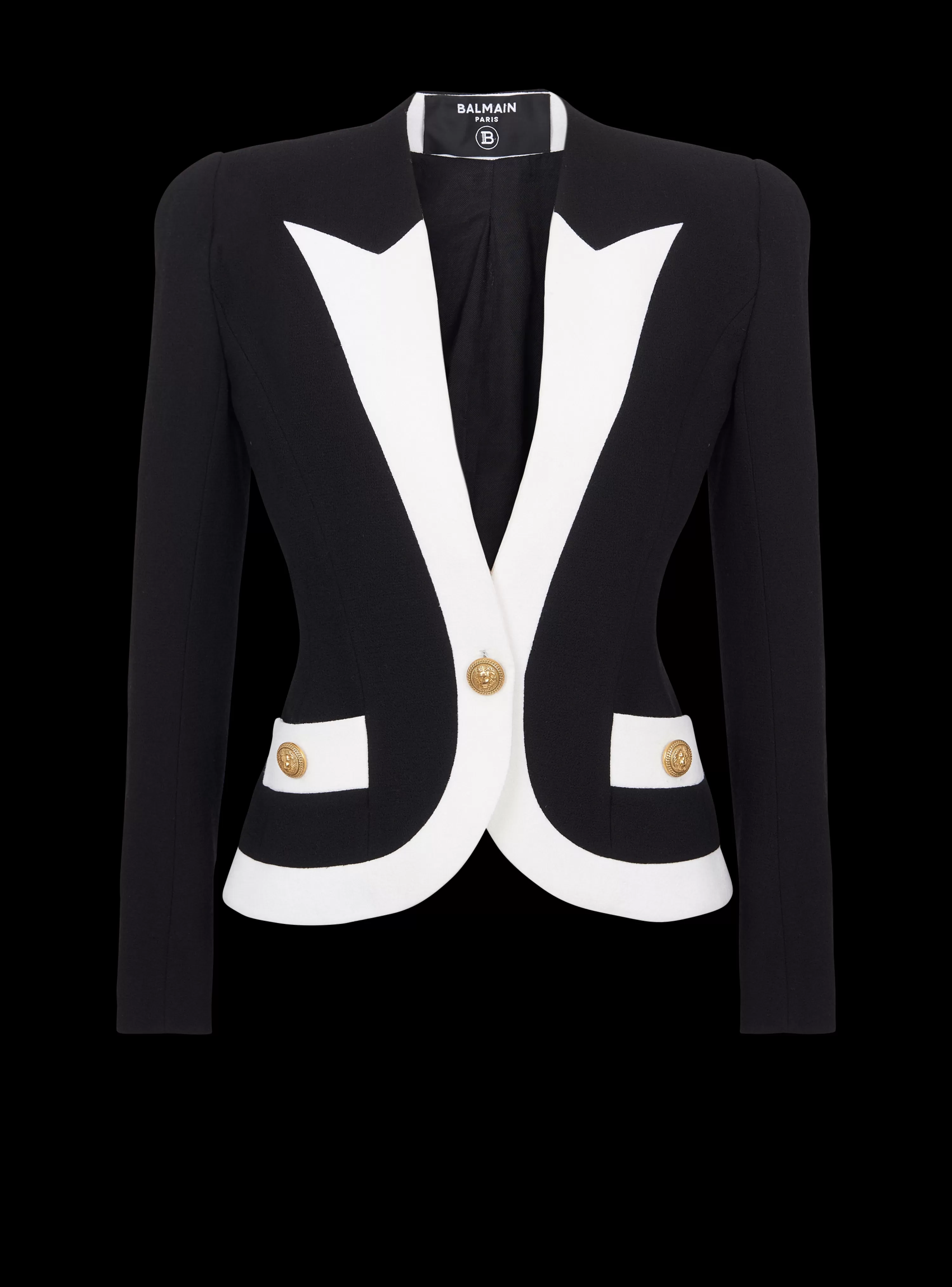 Women Balmain Two-tone Crepe Jacket