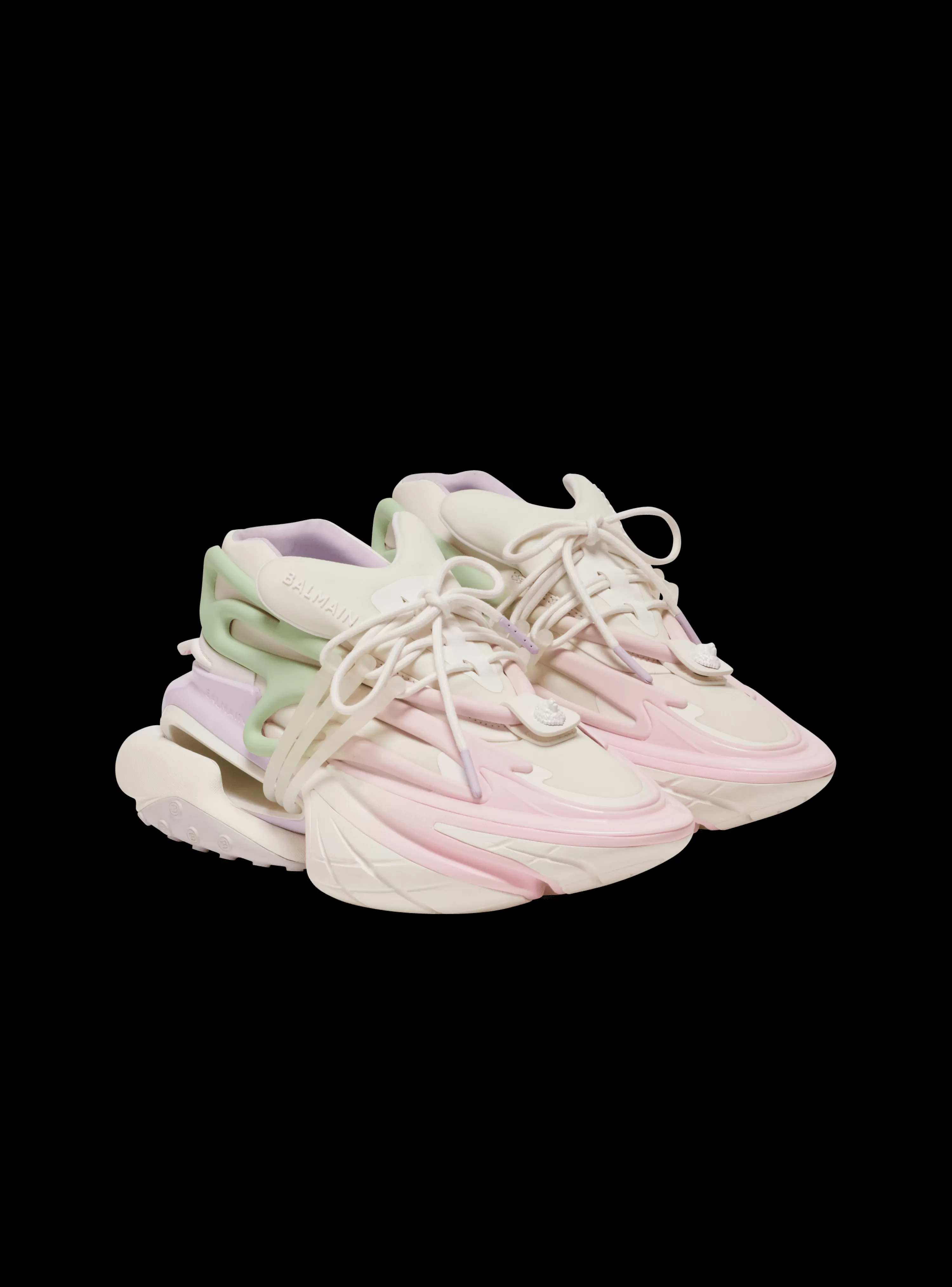 Women Balmain Unicorn Trainers In Neoprene And Leather