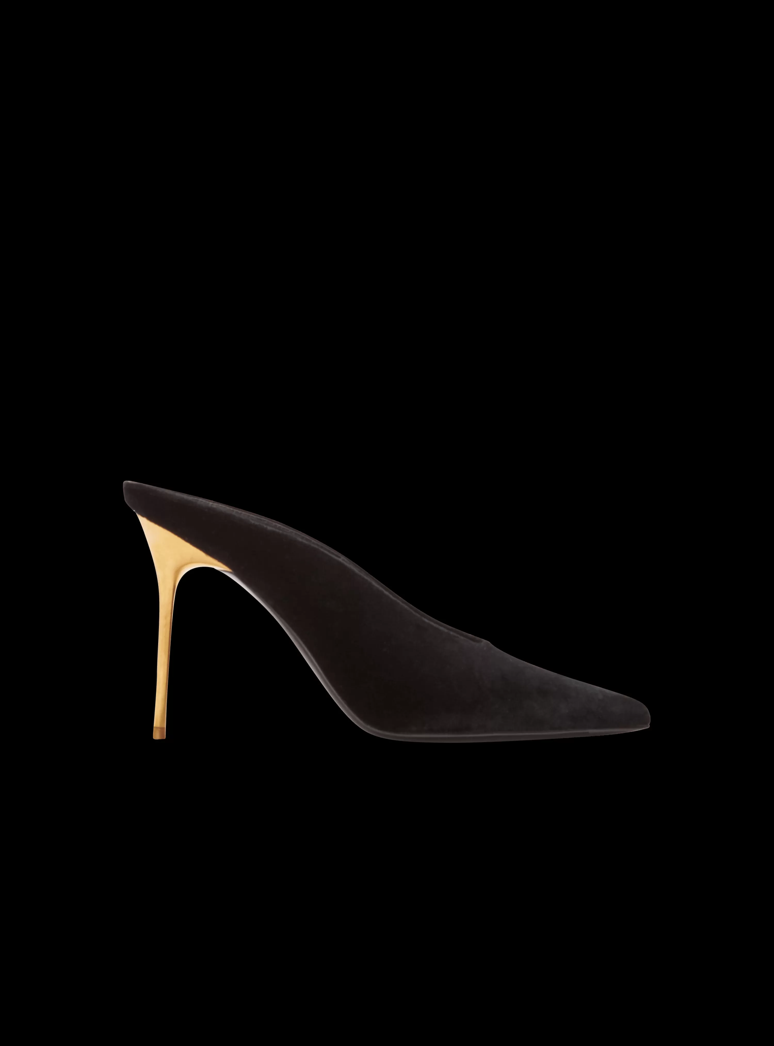 Women Balmain Velvet Ruby Mules