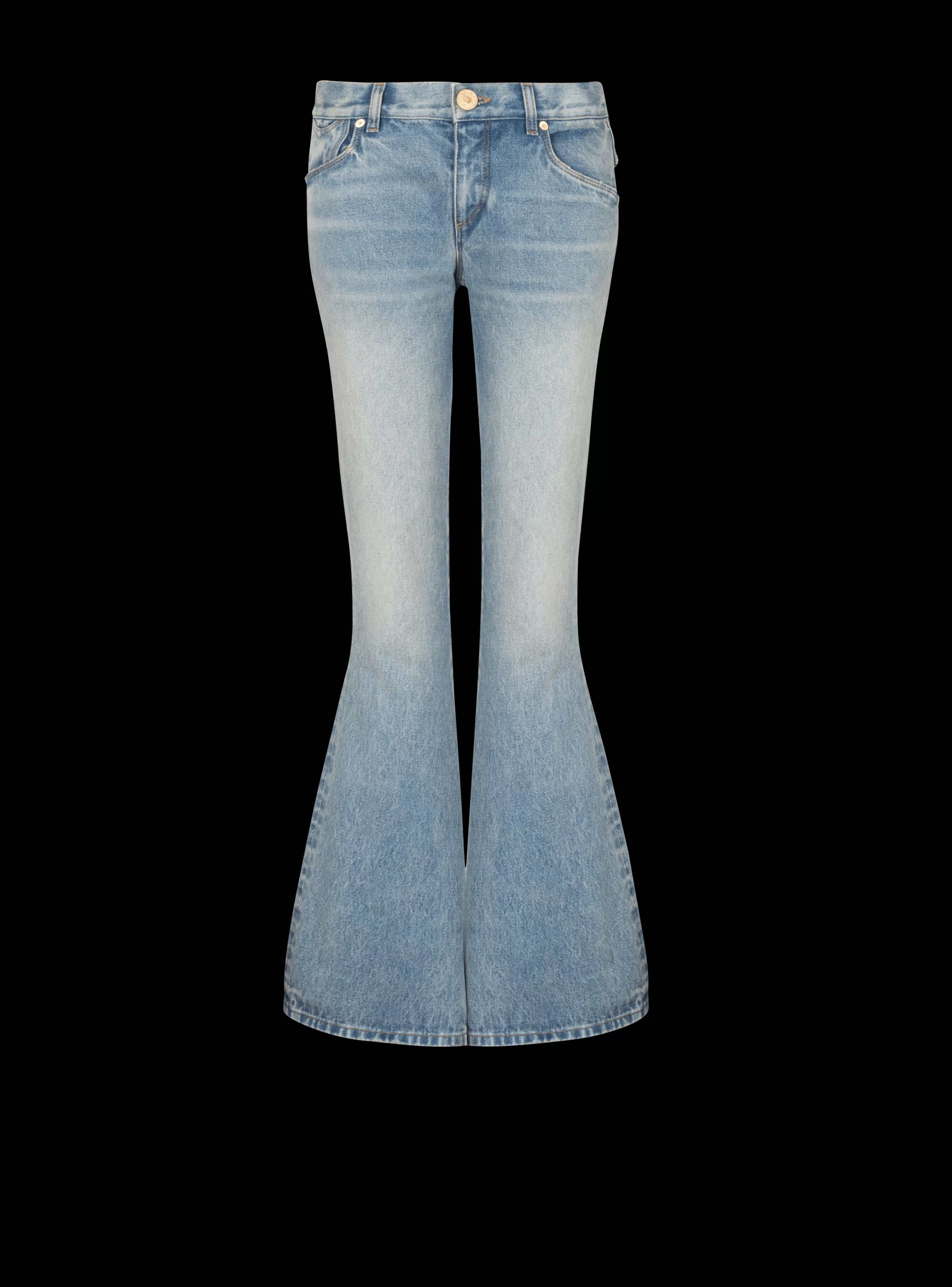 Women Balmain Western Bootcut Denim Jeans