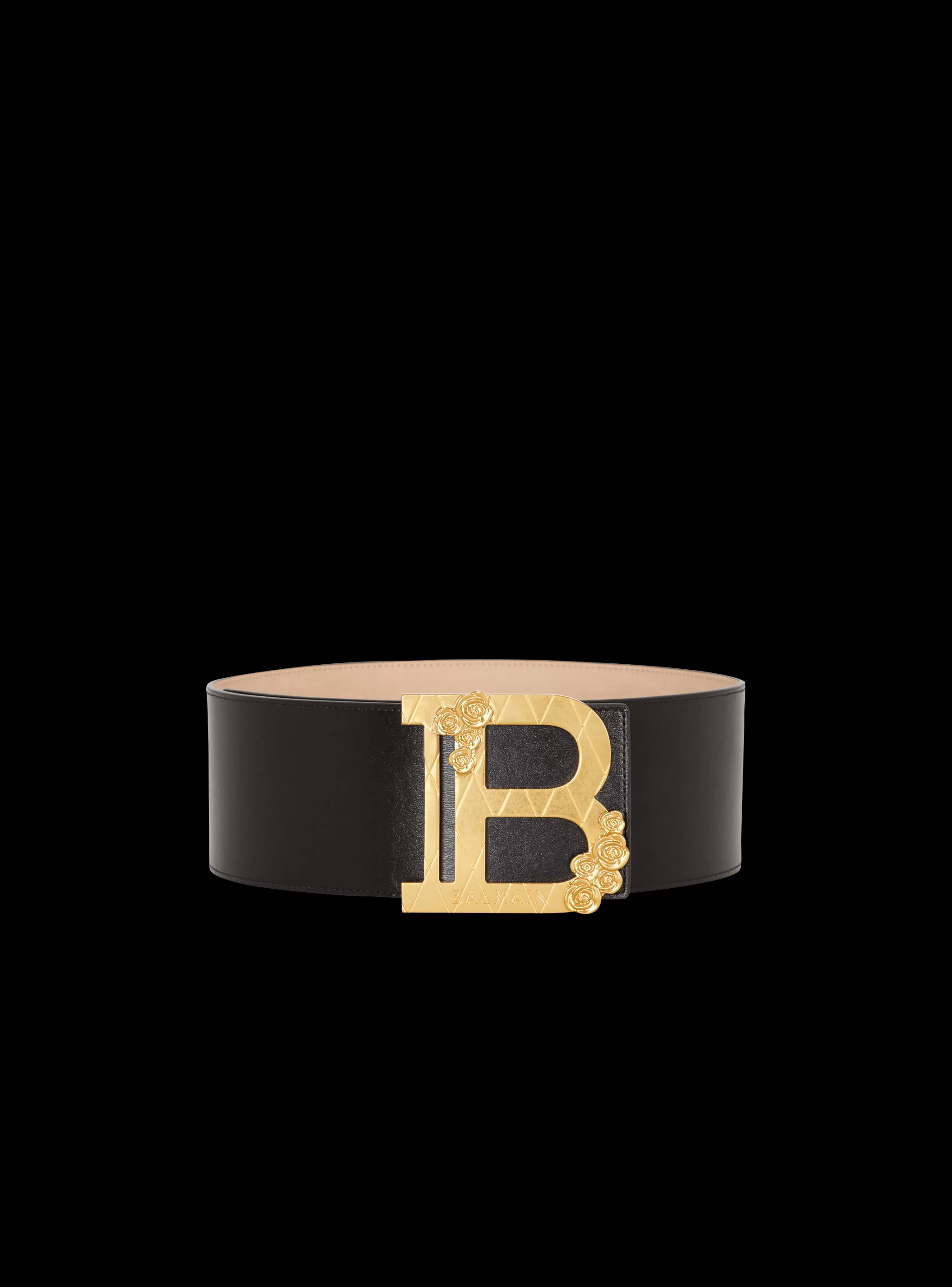 Women Balmain Wide Calfskin B-Belt