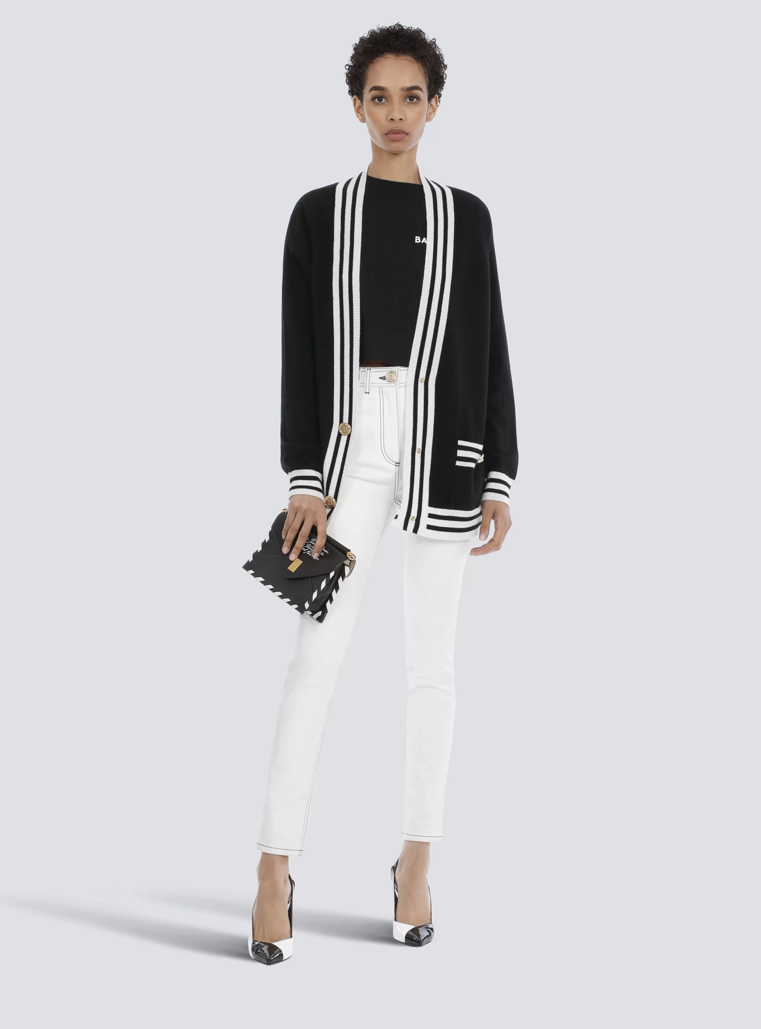 Women Balmain Wool And Cashmere Cardigan