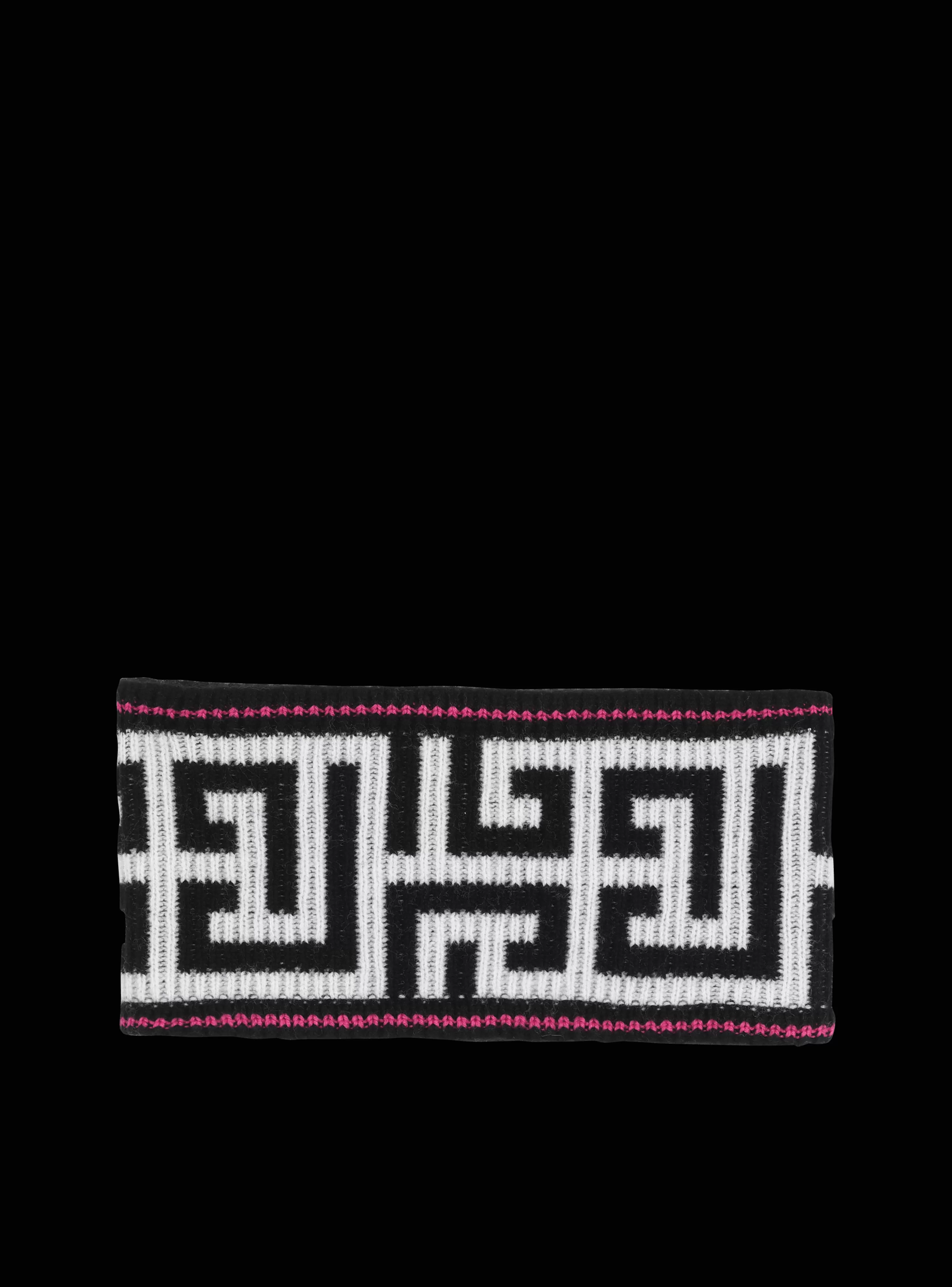 Women Balmain Wool Headband With Large Monogram